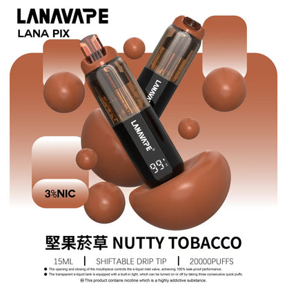 【LANA PIX 閃光彈】一次性20000口大容量拋棄式｜15ML 巨無霸容量｜ 20W 強勁霧化｜油芯分離黑科技｜VAKA糖果雲煙館