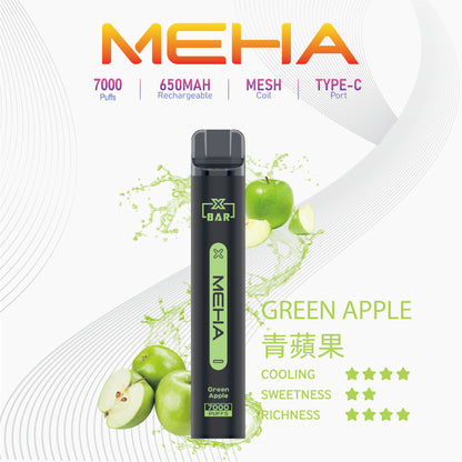 MEHA X BAR魅嗨小黑條 7000口一次性電子煙｜原廠正品·續航持久｜16種口味-VAKA糖果雲煙館
