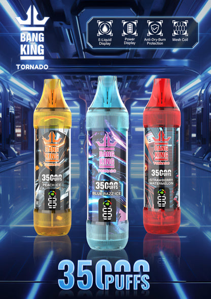 Bang King 35000抛棄式電子煙｜ 一次性大容量超長續航拋棄式 | 歐美熱銷× 12種風味 | VAKA糖果雲煙館