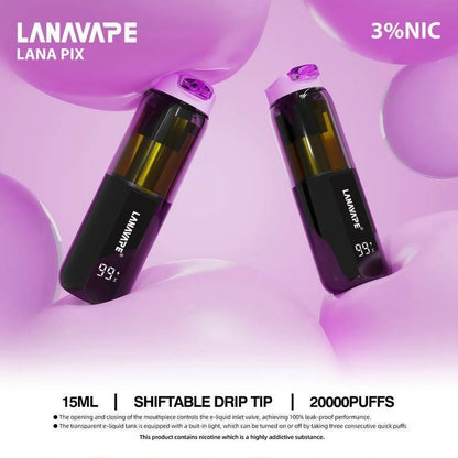 【LANA PIX 閃光彈】一次性20000口大容量拋棄式｜15ML 巨無霸容量｜ 20W 強勁霧化｜油芯分離黑科技｜VAKA糖果雲煙館